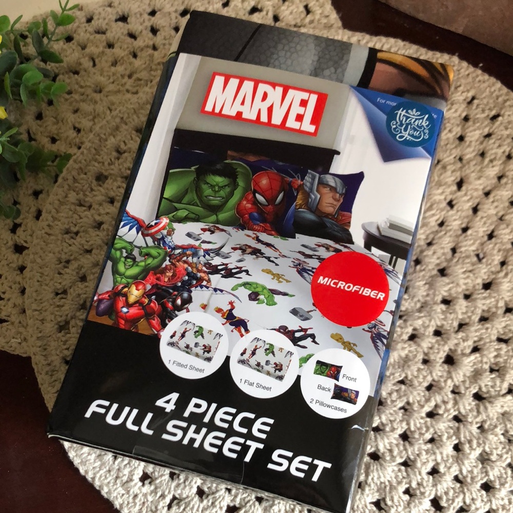 Marvel SUPERHERO Bed Sheet Set - FULL